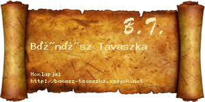 Bánász Tavaszka névjegykártya
